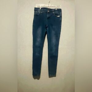 Vins Me High Stretch Skinny Jeans Size 7 Dark Wash Mid Rise Denim Classic Slim